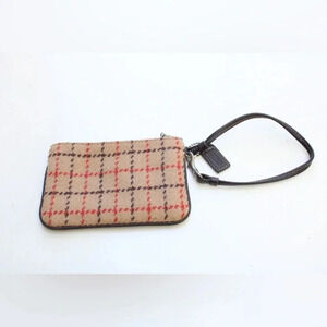 Coach plaid wristlet